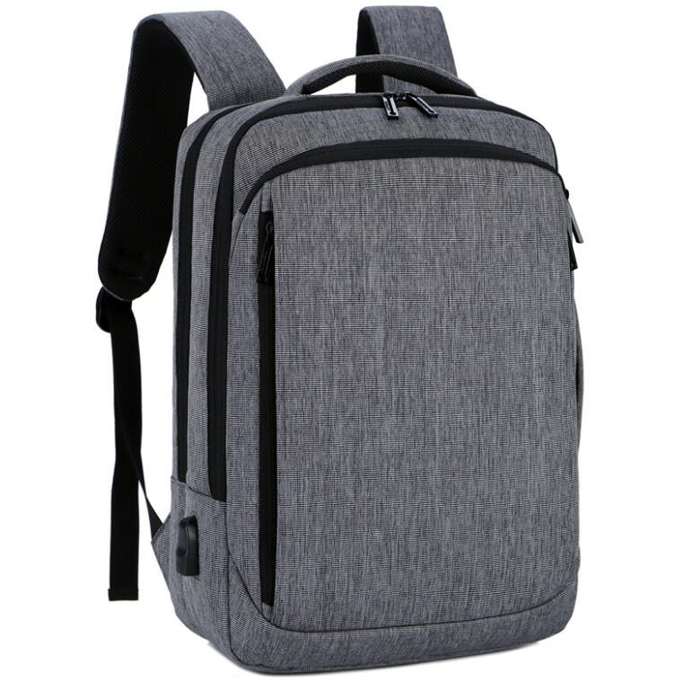 Men's Nylon Backpack Laptop Bag Waterproof Multifunctional Dual-use USB Charging