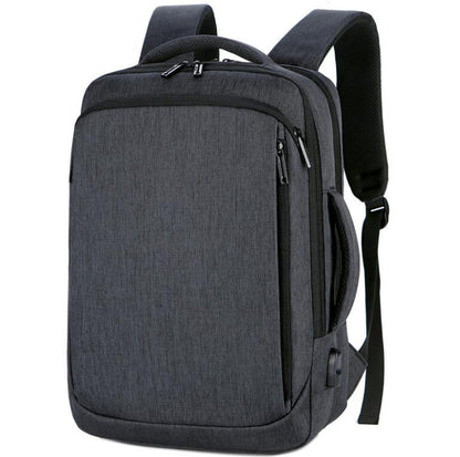 Men's Nylon Backpack Laptop Bag Waterproof Multifunctional Dual-use USB Charging