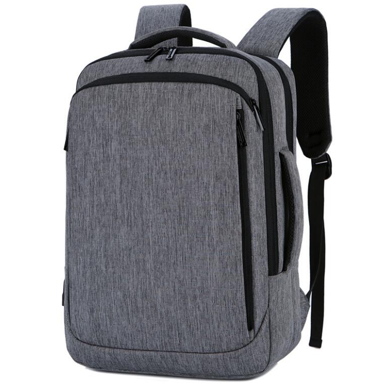 Men's Nylon Backpack Laptop Bag Waterproof Multifunctional Dual-use USB Charging