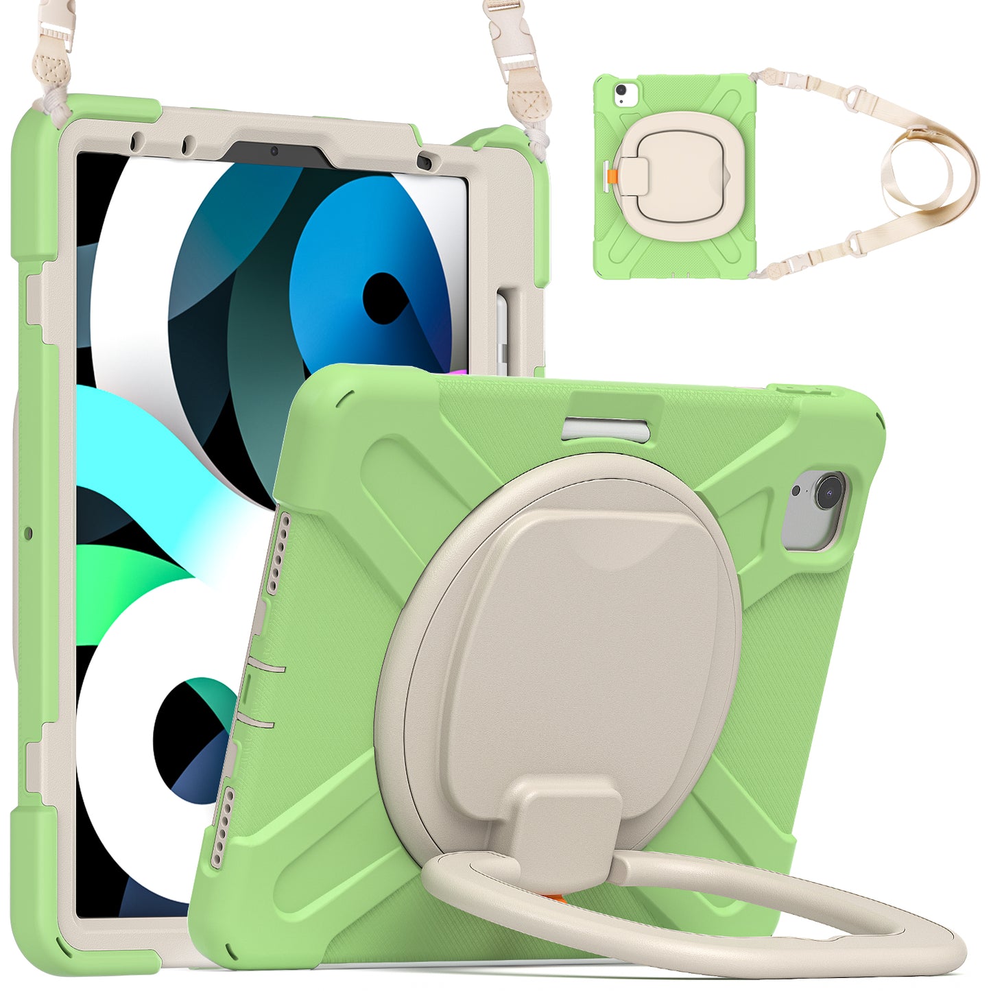 Pirate Box iPad Air 5 Case Hook Stand Rotating Hand Shoulder Strap