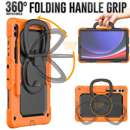 Tough Handle Grip Hook Samsung Galaxy Tab S9 FE+ Case Rotatable