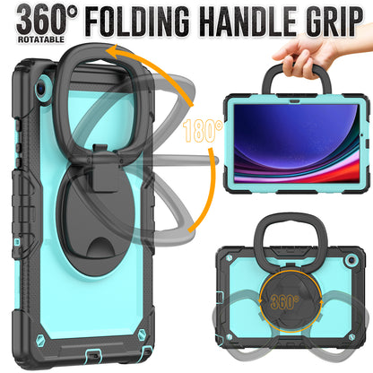 Tough Handle Grip Hook Samsung Galaxy Tab A9+ Case Rotatable