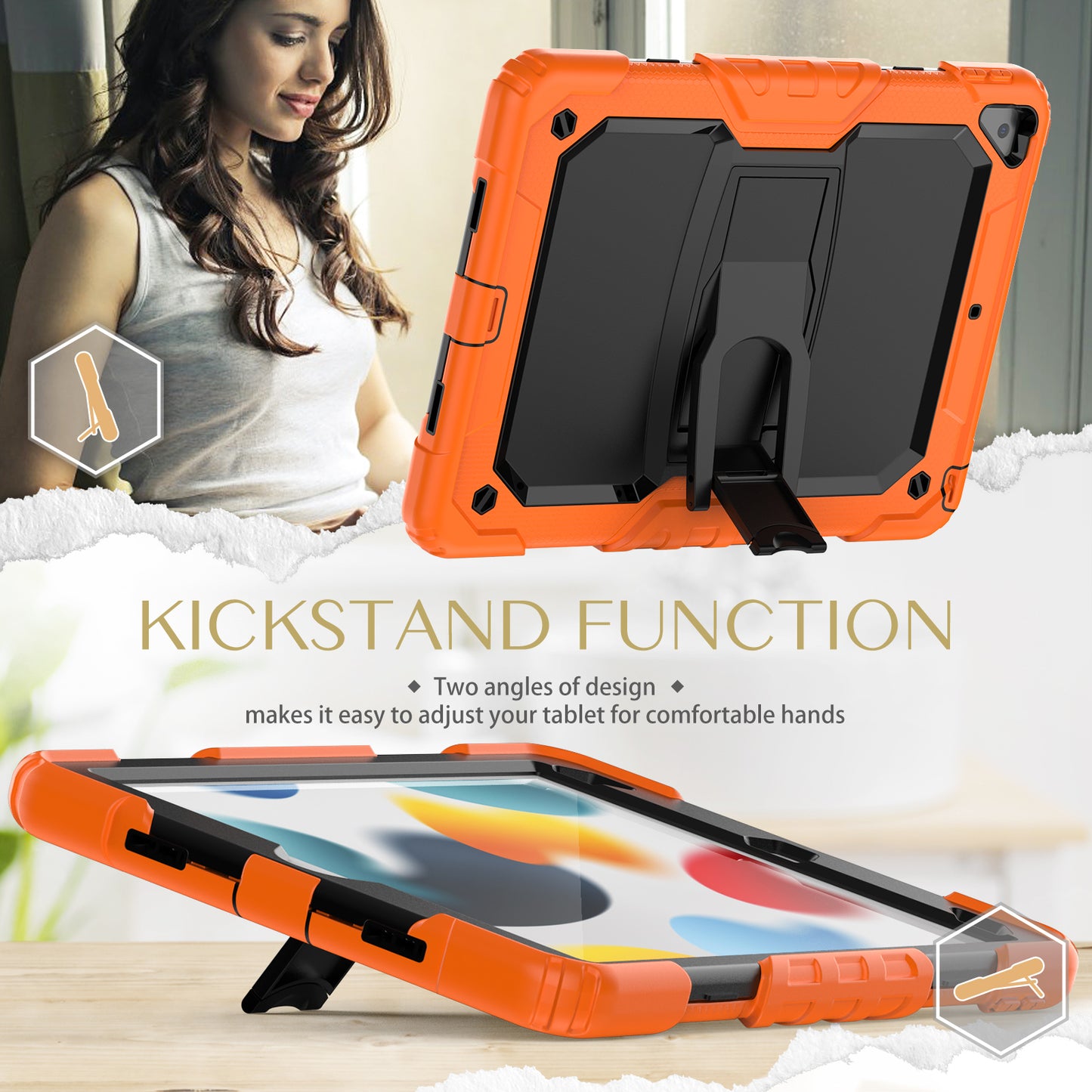 Kickstand Built-in Screen Protector iPad Pro 10.5 Case Shoulder Strap