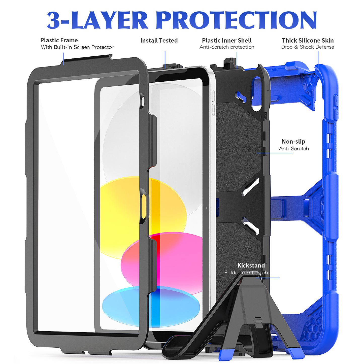 Tough Box Built-in Screen Protector Apple iPad 10 Case Shockproof