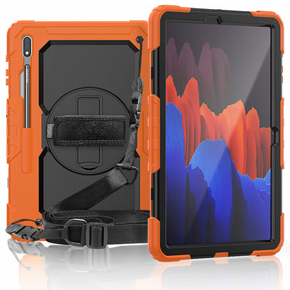 Tough Strap Built-in Screen Protector Galaxy Tab S7 FE Case Multi-functional