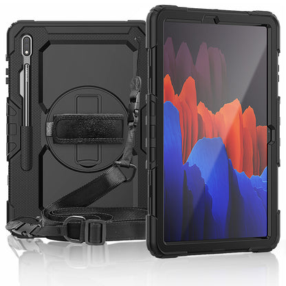 Tough Strap Built-in Screen Protector Galaxy Tab S7+ Case Multi-functional