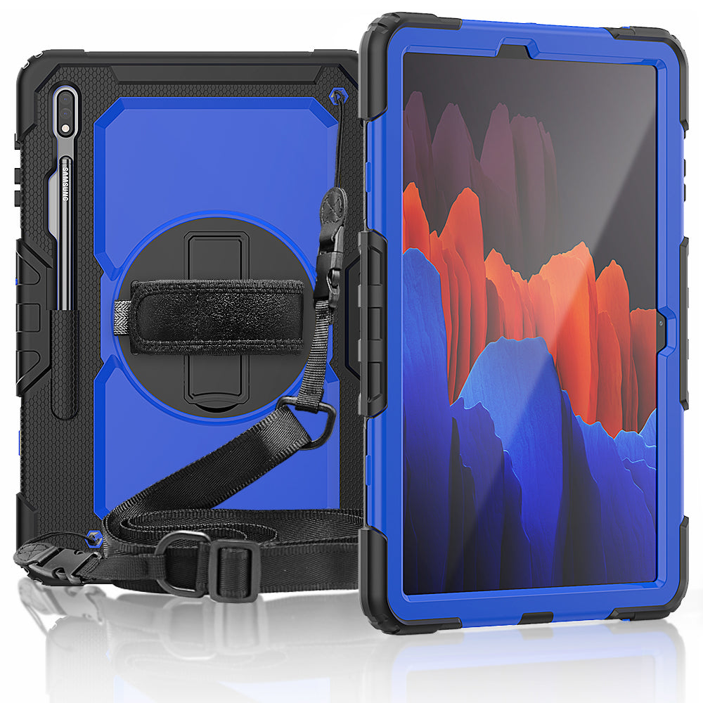 Tough Strap Built-in Screen Protector Galaxy Tab S7 FE Case Multi-functional