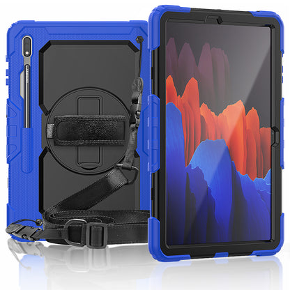 Tough Strap Built-in Screen Protector Galaxy Tab S7 FE Case Multi-functional