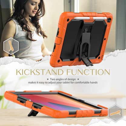 Kickstand Built-in Screen Protector Apple iPad 8 Case Shoulder Strap