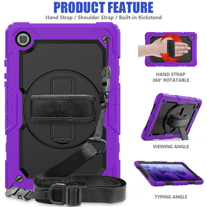 Tough Strap Built-in Screen Protector Galaxy Tab A7 Case Multi-functional