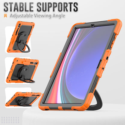 Tough Handle Grip Hook Samsung Galaxy Tab S9 FE+ Case Rotatable