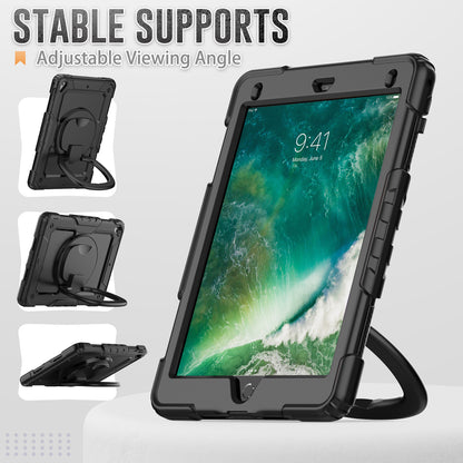 Tough Handle Grip Hook Apple iPad 7 Case Rotatable