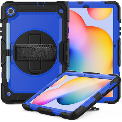 Tough Strap Built-in Screen Protector Galaxy Tab S6 Lite Case Multi-functional