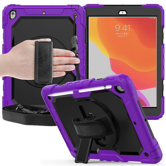 Tough Strap Built-in Screen Protector iPad 8 Case Multi-functional