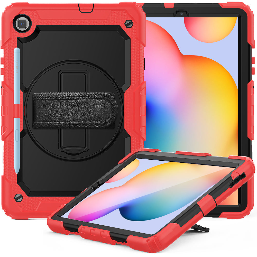 Tough Strap Built-in Screen Protector Galaxy Tab S6 Lite Case Multi-functional