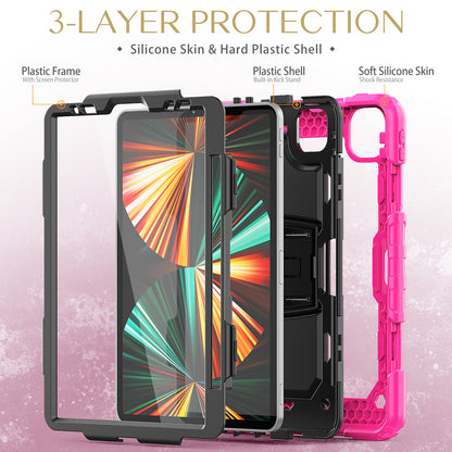 Kickstand Built-in Screen Protector iPad Pro 11 (2021) Case Shoulder Strap