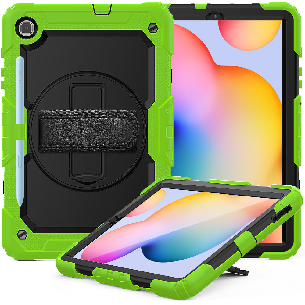 Tough Strap Built-in Screen Protector Galaxy Tab S6 Lite Case Multi-functional