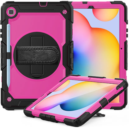 Tough Strap Built-in Screen Protector Galaxy Tab S6 Lite Case Multi-functional