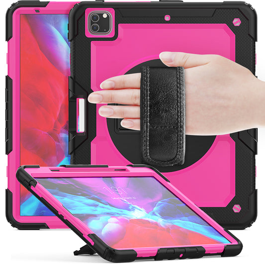 Tough Strap Built-in Screen Protector iPad Pro 12.9 (2021) Case Multi-functional