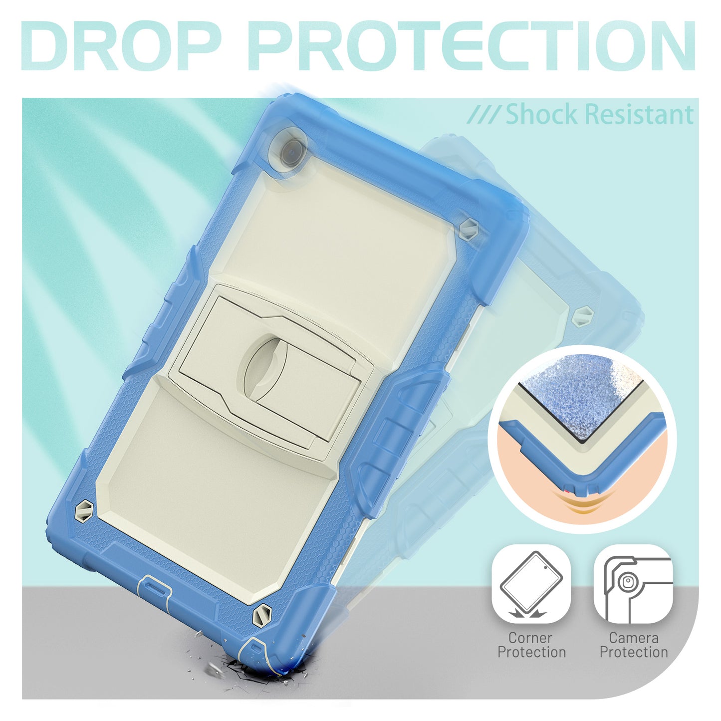 Kickstand Built-in Screen Protector Galaxy Tab A8 Case Shoulder Strap