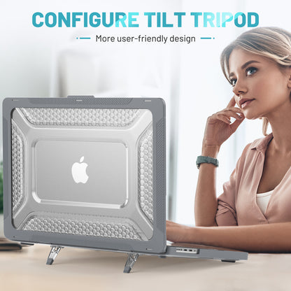 Hive Anti-slip TPU MacBook Pro 16.2 A2485 Case Foldable Stand