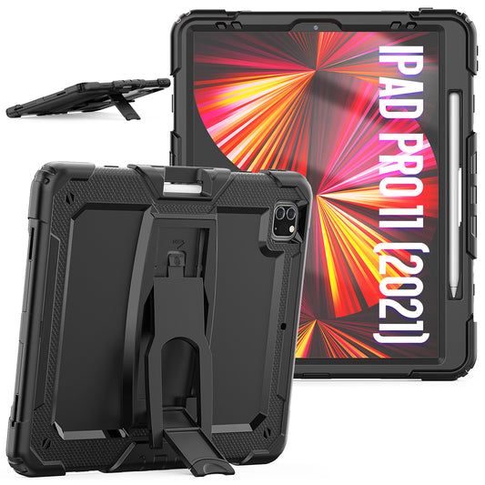 Kickstand Built-in Screen Protector iPad Pro 12.9 (2021) Case Shoulder