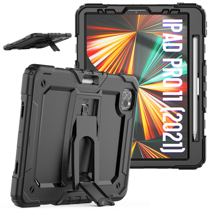 Kickstand Built-in Screen Protector iPad Pro 11 (2022) Case Shoulder Strap