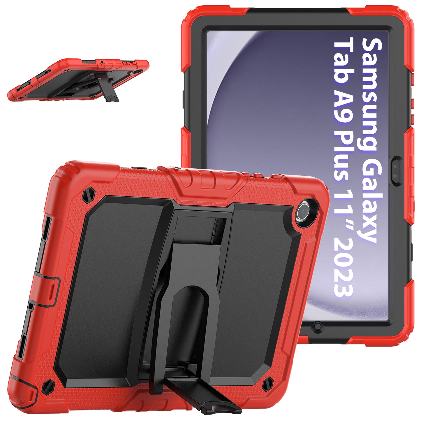 Kickstand Built-in Screen Protector Galaxy Tab A9+ Case Shoulder Strap