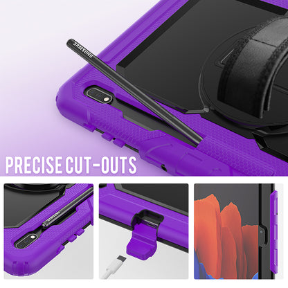 Tough Strap Built-in Screen Protector Galaxy Tab S7+ Case Multi-functional