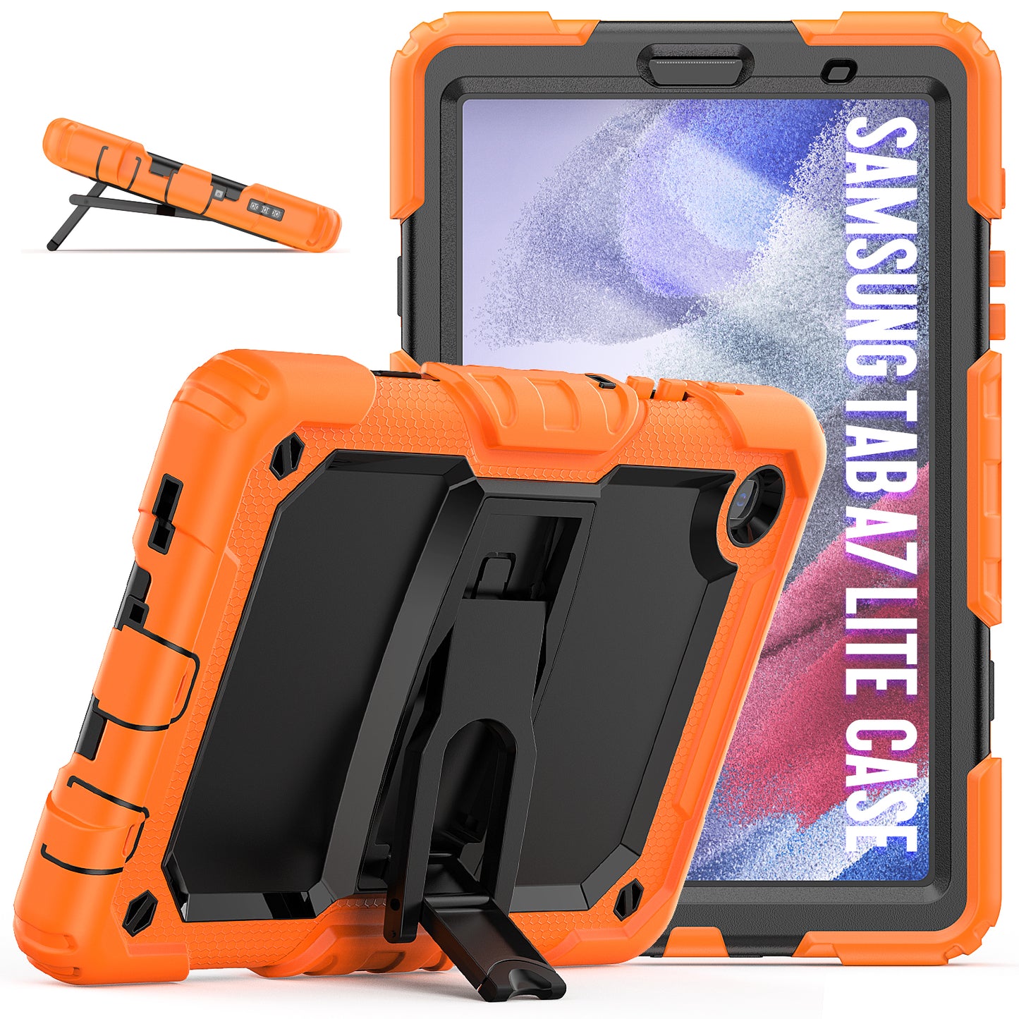 Kickstand Built-in Screen Protector Galaxy Tab A7 Lite Case Shoulder Strap