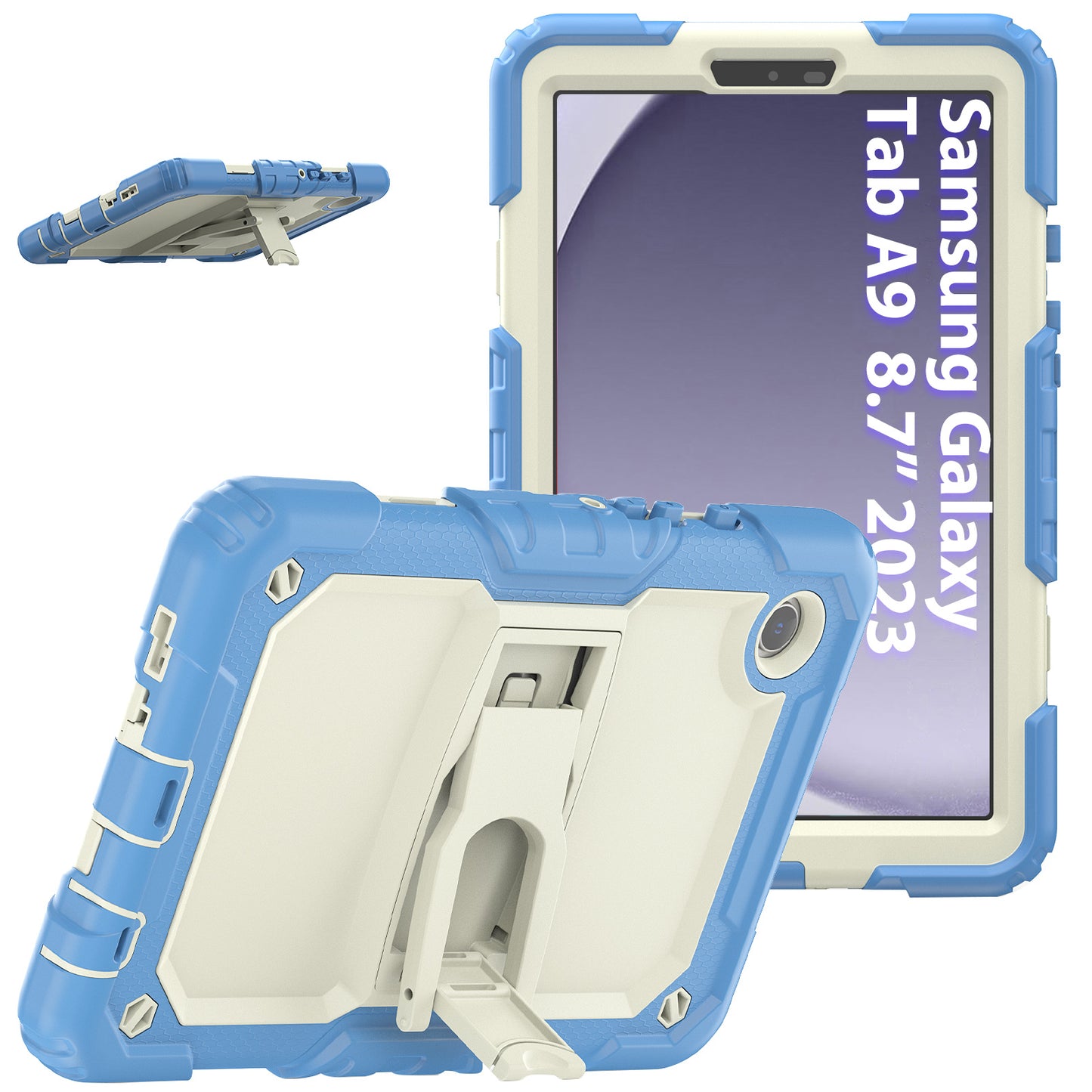 Kickstand Built-in Screen Protector Galaxy Tab A9 Case Shoulder Strap