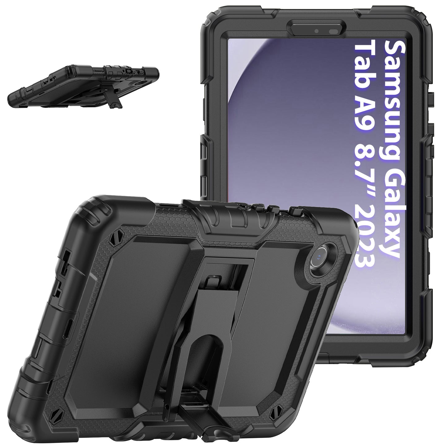 Kickstand Built-in Screen Protector Galaxy Tab A9 Case Shoulder Strap