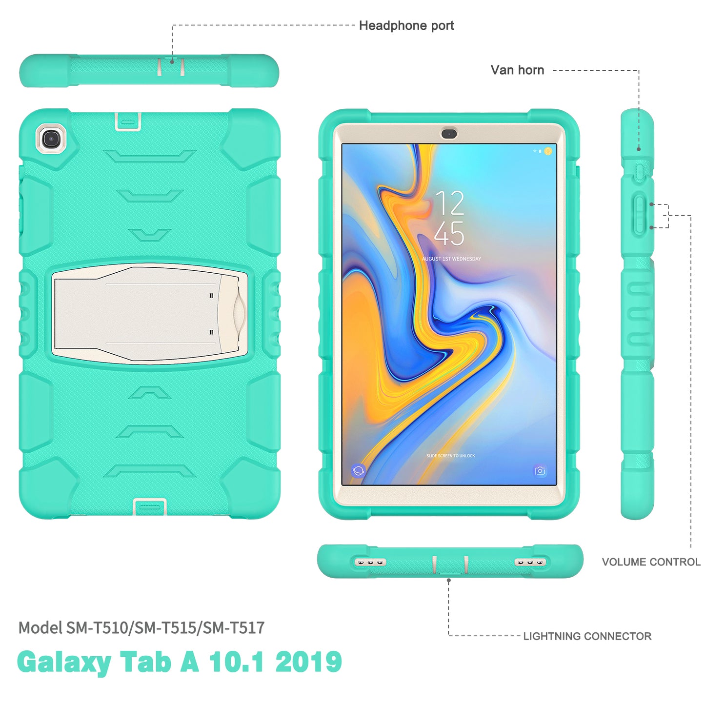 Gorilla King Kong Galaxy Tab A 10.1 (2019) Case Stand Triple Protection