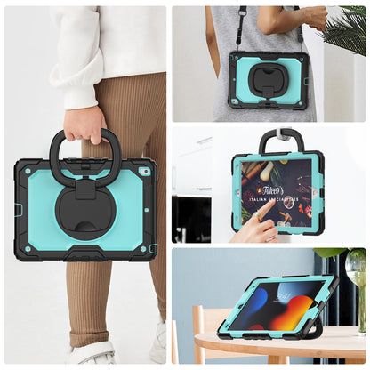 Tough Handle Grip Hook Apple iPad 9 Case Rotatable