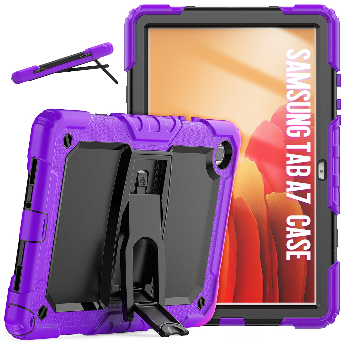 Kickstand Built-in Screen Protector Galaxy Tab A7 Case Shoulder Strap