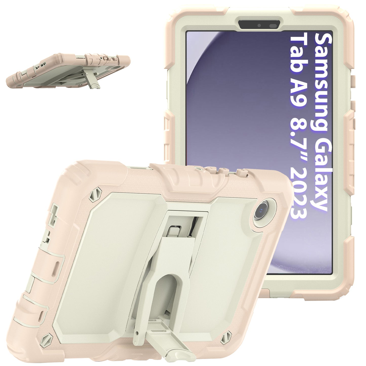 Kickstand Built-in Screen Protector Galaxy Tab A9 Case Shoulder Strap