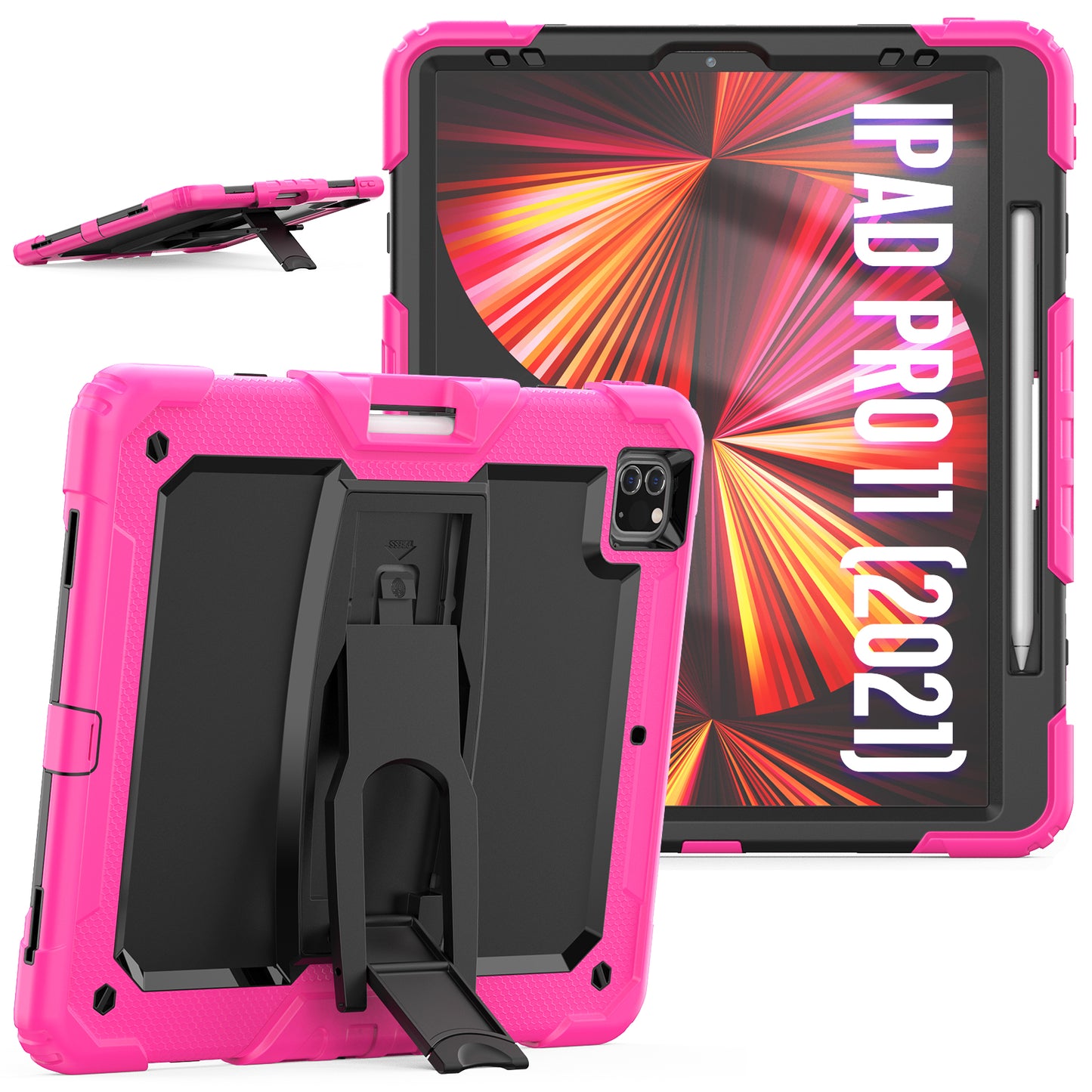 Kickstand Built-in Screen Protector iPad Pro 12.9 (2020) Case Shoulder