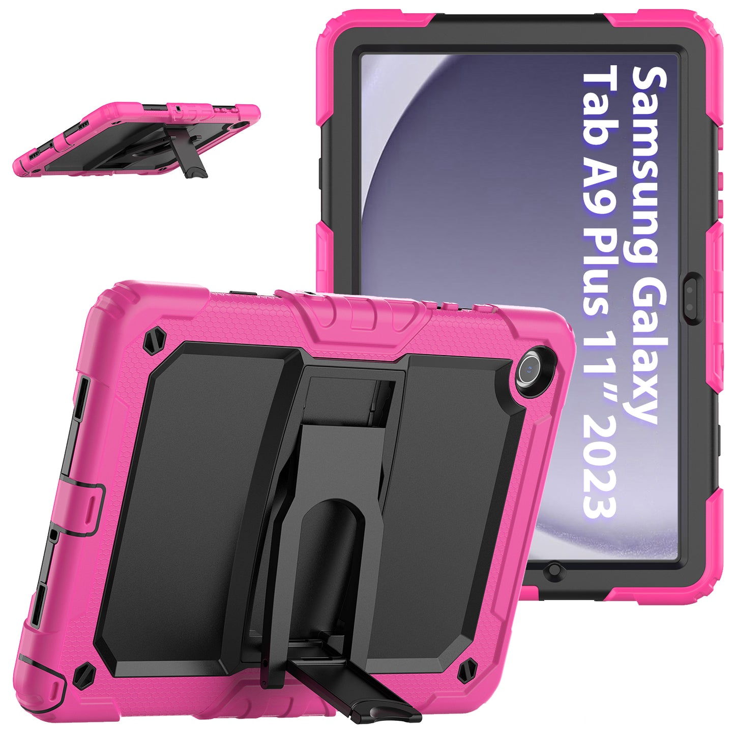 Kickstand Built-in Screen Protector Galaxy Tab A9+ Case Shoulder Strap