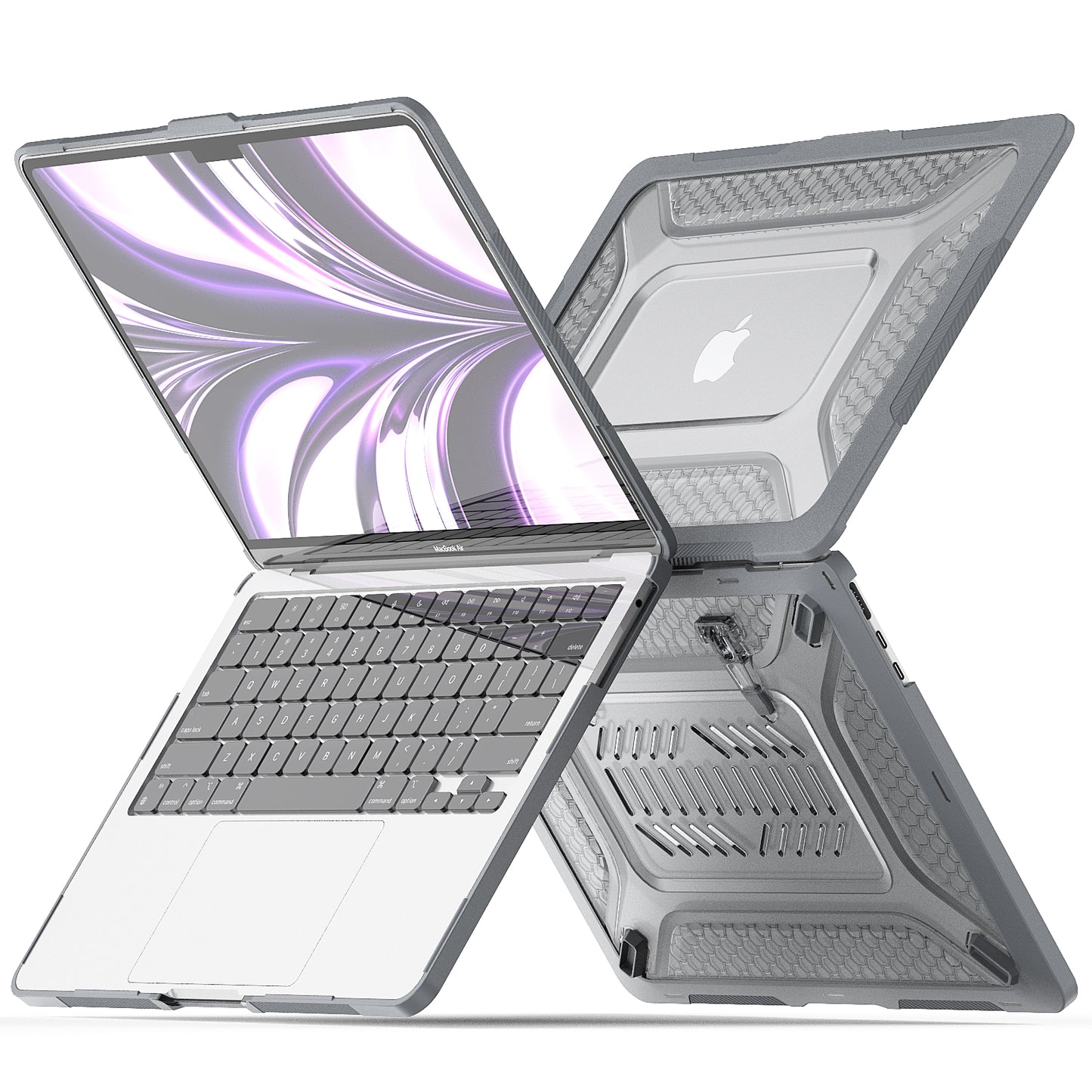 Hive Anti-slip TPU MacBook Air 13.6 A2681 Case Foldable Stand