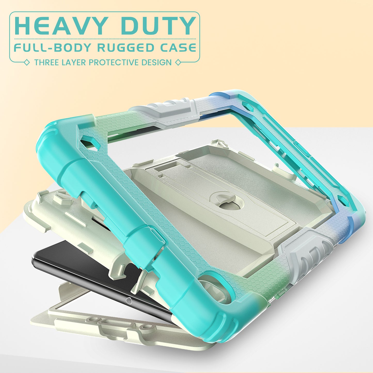 Kickstand Built-in Screen Protector Galaxy Tab A 8.0 (2019) Case Shoulder