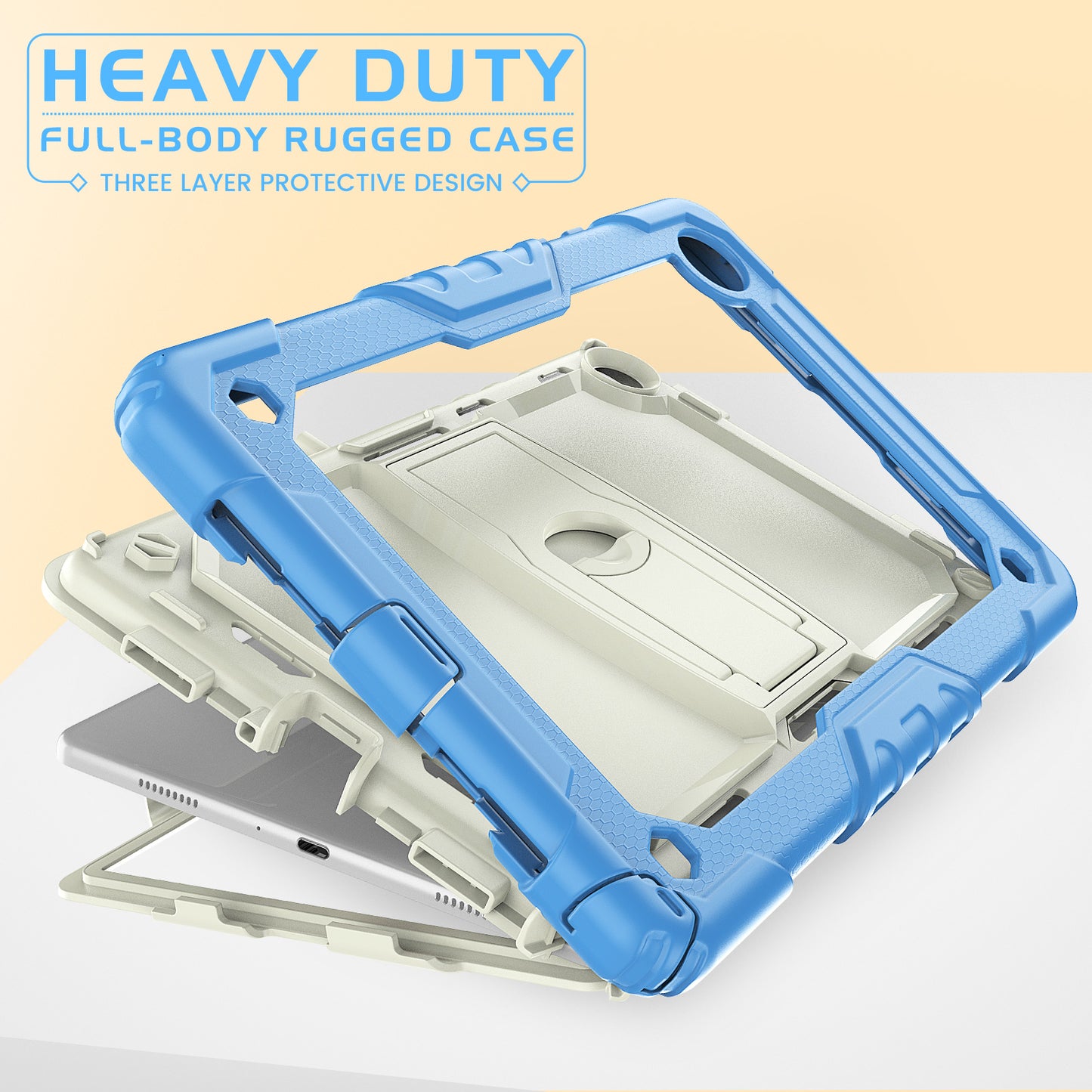 Kickstand Built-in Screen Protector Galaxy Tab A7 Case Shoulder Strap