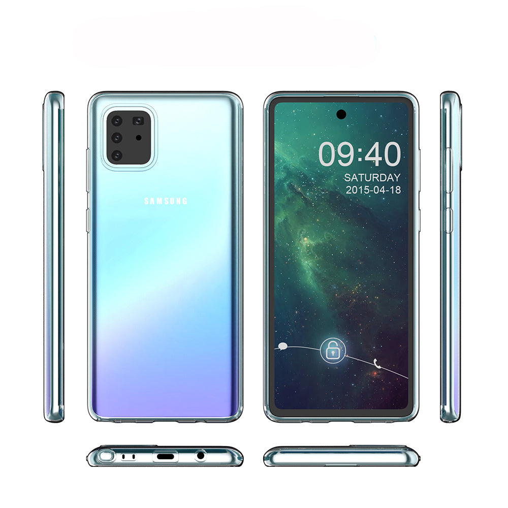 [2 Pack] Dot Clear Rubber Soft TPU Samsung Galaxy A81 Case Back Gel