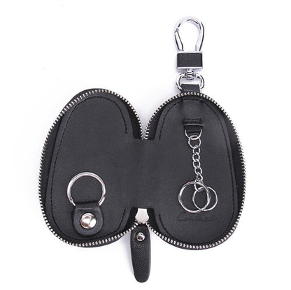 Men's Genuine Leather Keychain Car Bag Fashion Casual Zipper