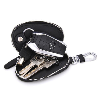 Men's Genuine Leather Keychain Car Bag Fashion Casual Zipper