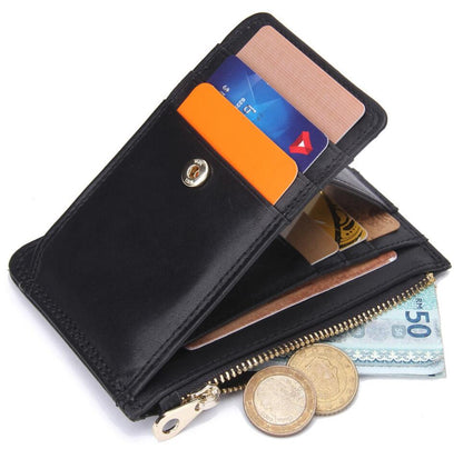 Men's Genuine Leather Wallet Money Clip Trendy Pickup with Multi-functional