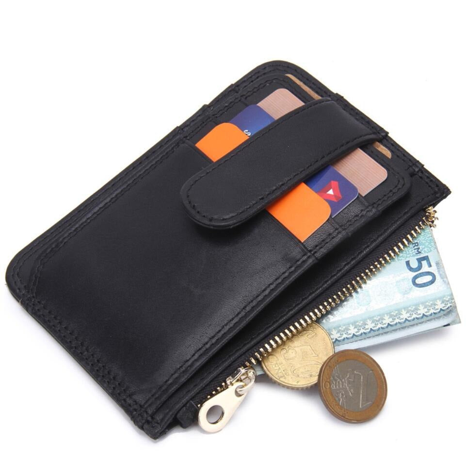 Men's Genuine Leather Wallet Money Clip Trendy Pickup with Multi-functional