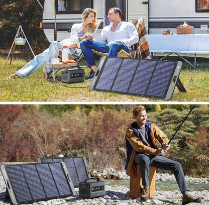 100W Portable Solar Panel Foldable Kickstand Smart Sunlight