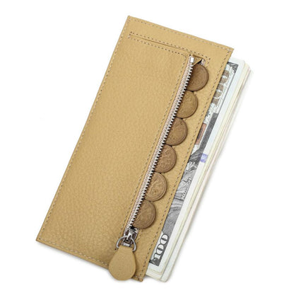 Women's Genuine Leather Wallet Fashionable Long Large Capacity Multiple Card Slots