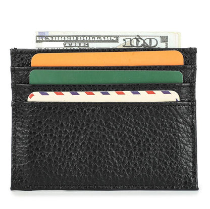 Men's Genuine Leather Wallet Money Clip RFID Anti-theft Swipe Universal Business