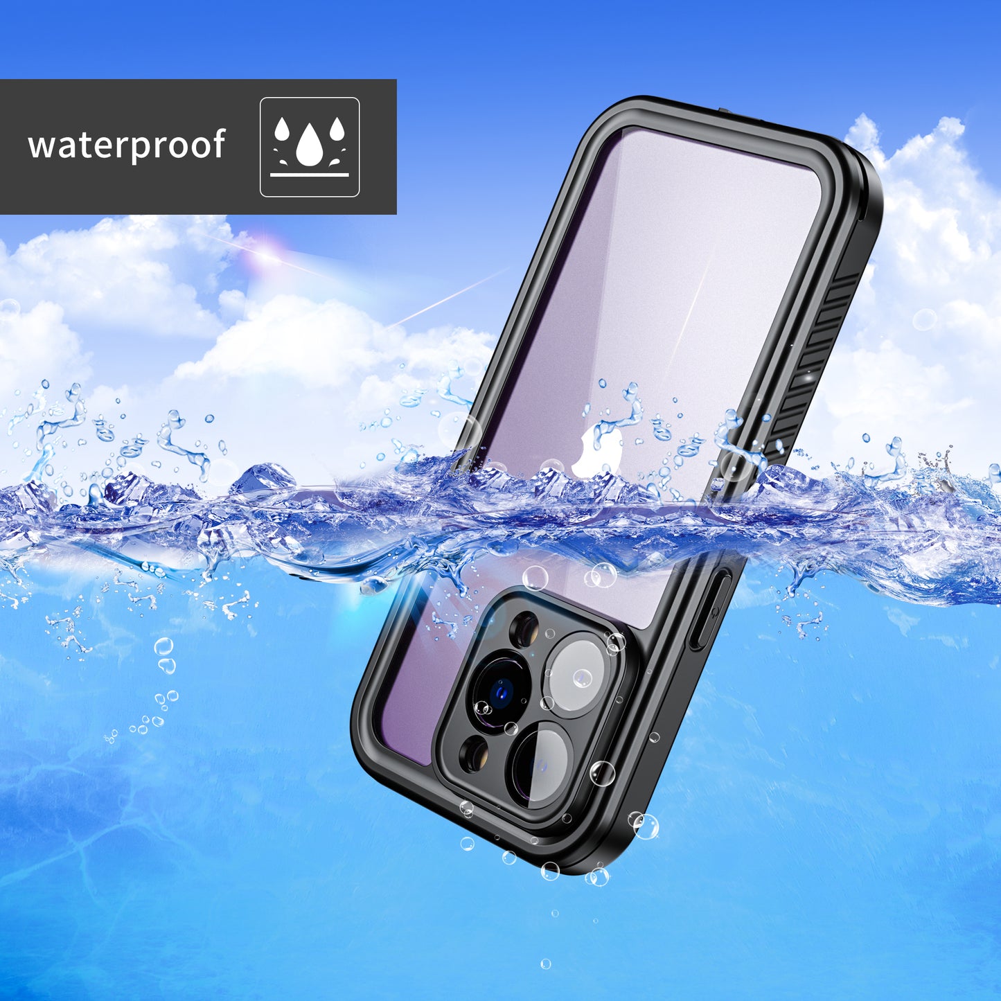 Twill Swimming IP68 Waterproof Apple iPhone 14 Pro Case Bumper Combo